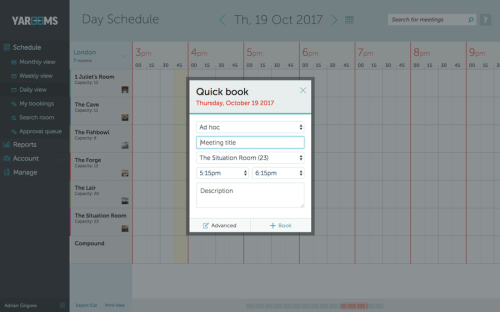 YArooms - meeting room booking system
