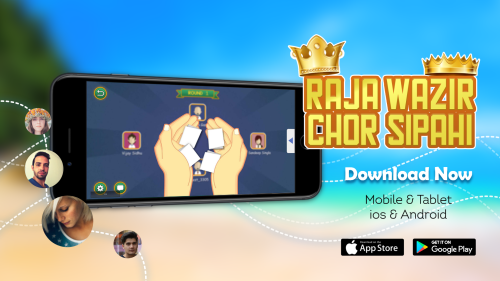 RAJA WAZIR CHOR SIPAHI (MOBILE GAME) MULTIPLAYER GAME