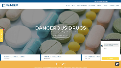 Website for Chad Jones Law