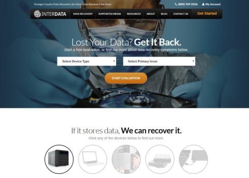 InterData Recovery Website