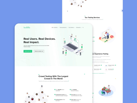 TestBird - Landing page redesign