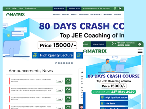 Education Web App - Matrix