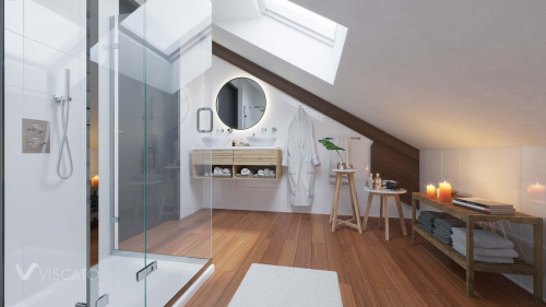 3D interior visualization- TRANSFORMATION OF CHURCH INTERIOR INTO APARTMENTS