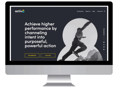 New website allows Activ8 to reach target audience, grow business