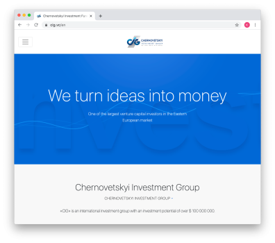 Site for investment company