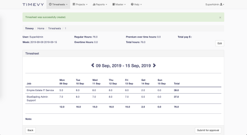 Timevy - Timesheet Management Solution