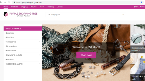 Purple Shopping Tree