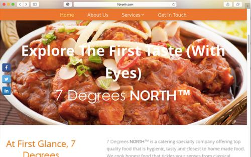 7DNorth - Web Design and Development for catering firm