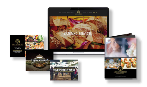 AJ Ross Creative Media Designs Inncredible Caterers Marketing Materials