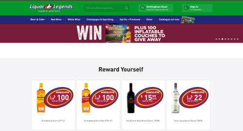 LIQUOR LEGENDS ECOMMERCE DESIGN