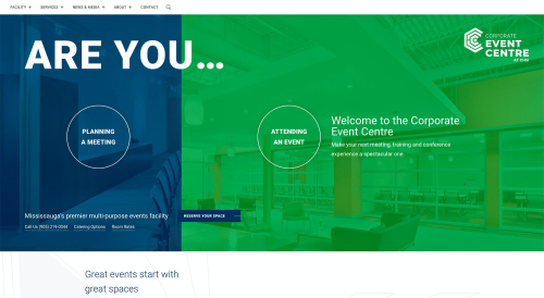 Corporate Event Centre Website Redesign & Development