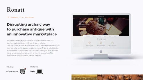 Innovative antique marketplace
