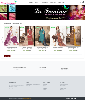 Ecommerce website for Lafemina