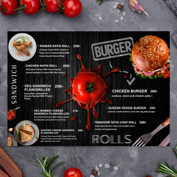 Menu card