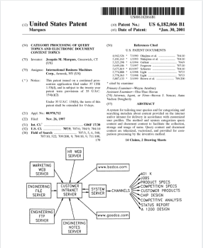 US Patent #6182066 - Natural Lenguage Processing