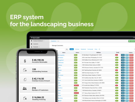 ERP system for the landscaping business