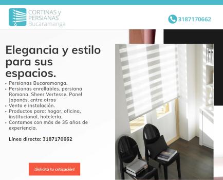Cortinas y Persianas Bucaramanga.