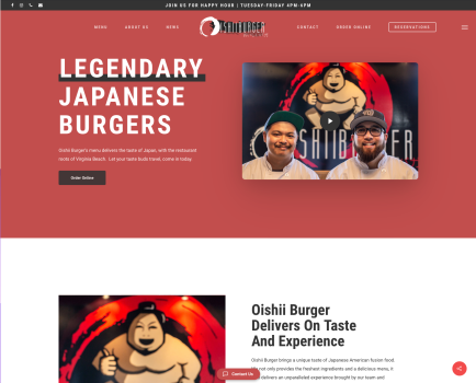 Web Design - Oishii Burger