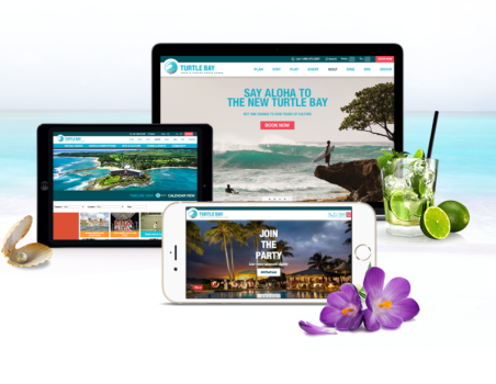 Web, Mobile and UX/UI Design for Turtle Bay Resort