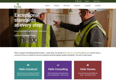 Website design and build for Helix.