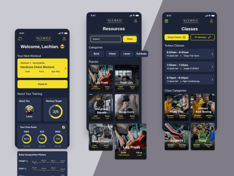 Olympia Gym Mobile App