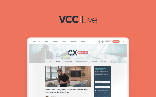 VCC- Website Redesign For a Call Center Software