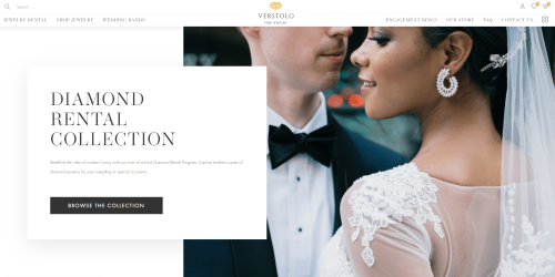 Verstolo luxury jewelry website design