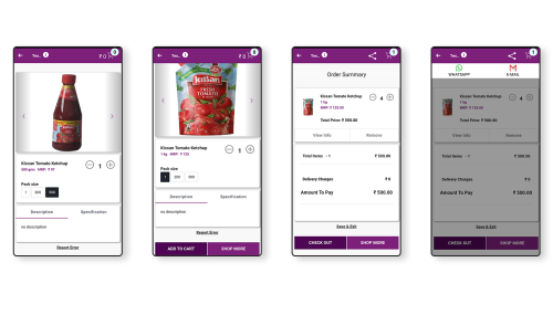 QR code scanning based e-comm platform