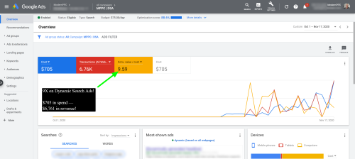 9X Return on Google’s Dynamic Search Ads