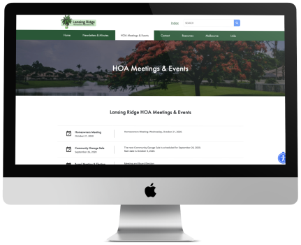 Lansing Ridge HOA - ADA Compliant Website