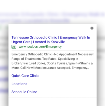 Tennessee Orthopaedic Clinics Digital Marketing