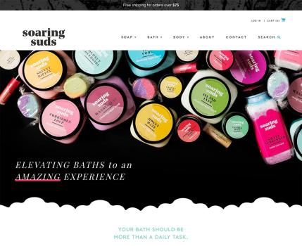Soaring Suds Soap Co custom Shopify website