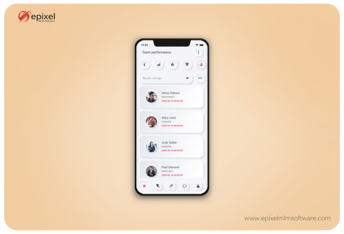 Viewing team performance in mobile app