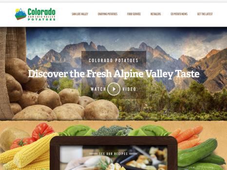 Website design and development for Colorado Potatoes.