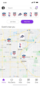 Map View of the events