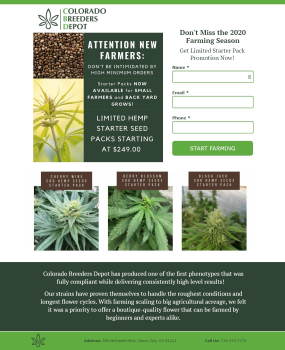 Colorado Breeders Depot Custom Landing Page