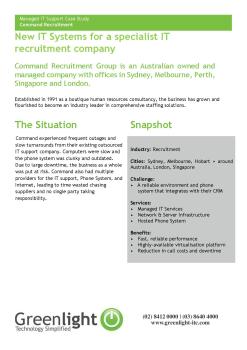 Command Recruitment Group Case Study