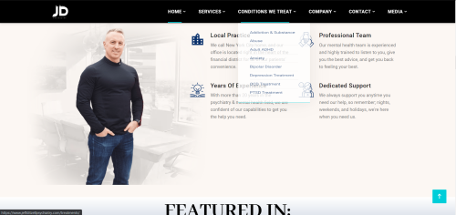 Dr. Jeff Ditzell Psychiatry Website Design