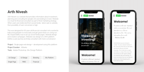 Website for Financial Consultant