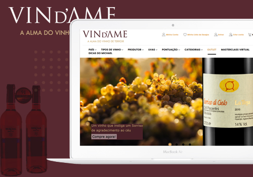 E-wine website for a Brazilian Wine manufacturer and seller