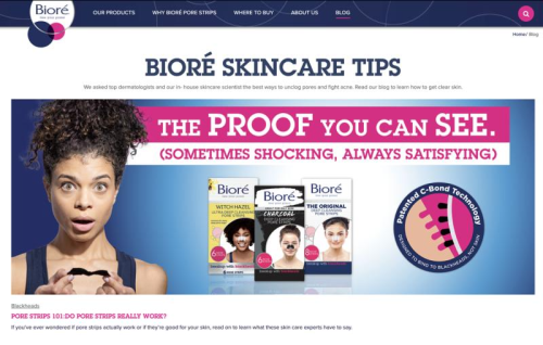Biore UX Blog redesign