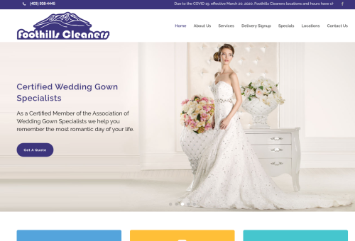 New Website for Foothills Cleaners