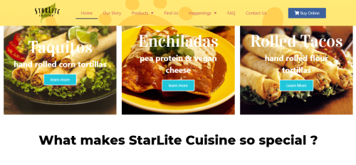 StarLite Cuisine Web Development