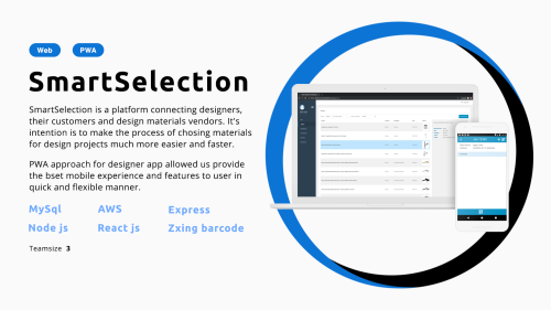 SmartSelection dashboard app, SmartSelection PWA