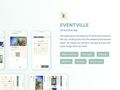 Eventville - Mobile App with React Native and Python