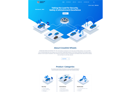 Auto-parts Manufacturer Custom Design Website