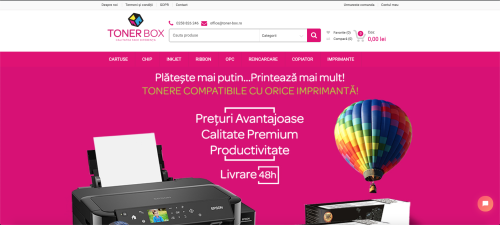 Ecommerce website that sells toners and Drums