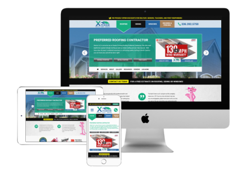 Xterior LLC. Roofing Contractor - Custom Website Design/Development