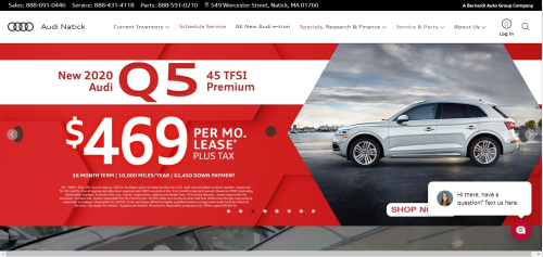Audi Natick Website