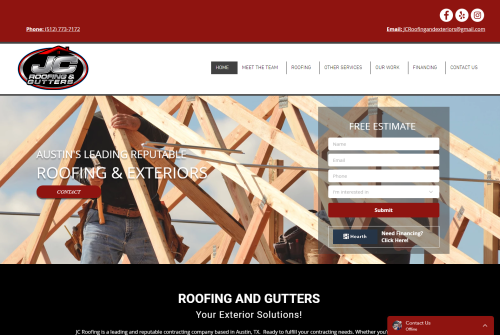 JC Roofing & Gutters Website